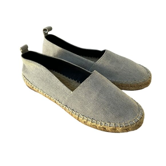 Celine Canvas Espadrilles Slip On Navy Blue Made in Spain Size 40 - Picture 3 of 10